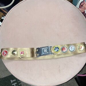 Gold Belt with Bottle Cap Accents